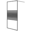 vidaXL Duschv&auml;gg svart 100x195 cm klart ESG-glas