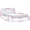 vidaXL Bed with Mattress Cream 140x190 cm Fabric