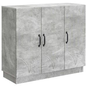 vidaXL Sideboard Betonggr&aring; 89 x 34,5 x 77 cm Konstruerat tr&auml;