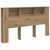 vidaXL S&auml;nggavel m f&ouml;rvaring artisian ek 180x18,5x102,5 cm konstr. tr&auml;
