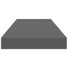 vidaXL Svävande vägghyllor 2 st grå högglans 60x23,5x3,8 cm MDF