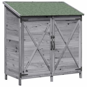 vidaXL Tr&auml;dg&aring;rdshus Gr&aring; 106 x 56 x 113,5 cm Massivt Furu