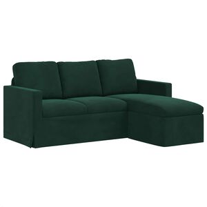 vidaXL Soffa M&ouml;rkgr&ouml;n 178 x 134 x 80 cm Sammet