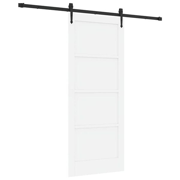 vidaXL Skjutd&ouml;rr ORKDAL Vit 83 x 202 cm Massiv furu