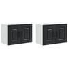 vidaXL Diskmaskin panel Kalmar 2 pcs Svart Konstruerat tr&auml;