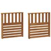 vidaXL Armst&ouml;d 2 pcs Brun 60 x 6 x 61 cm Konstruerat tr&auml;