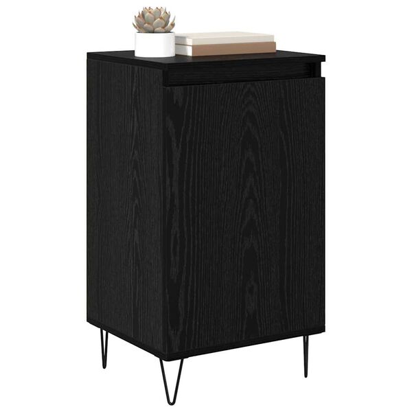 vidaXL Sideboard V&auml;ggmonterad Svart Ek 40 x 35 x 70 cm Konstruerat tr&auml;