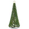 vidaXL Glittrig LED-julgran med fot EKENAS 180 cm 220 LED-lampor