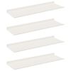 vidaXL Flytande hylla V&auml;ggmonterad 4 pcs Vit 60 x 18 x 2,5 cm St&aring;l