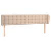 vidaXL S&auml;nggavel med kanter cappuccino 183x23x78/88 cm konstl&auml;der