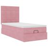 vidaXL Ottoman s&auml;ngram med madrasser rosa 100x200 cm sammet