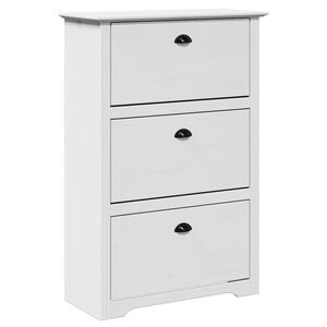 vidaXL Skohylla BODO vit 80x35x118 cm