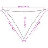 vidaXL Solsegel 160 g/m&sup2; triangul&auml;r ljusgr&aring; 5x5x6 m HDPE