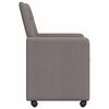 vidaXL Matstolar med hjul med hjul 2 pcs Taupe 58 x 65 x 94 cm tyg