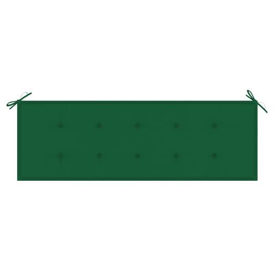 vidaXL Bänkdyna för trädgården 150x50x3 cm grön