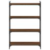vidaXL Bokhylla 4 hyllplan brun ek 80x30x120 cm konstruerat tr&auml;