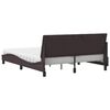 vidaXL Bed with Mattress "Hanko" Dark Brown 160x200 cm Fabric