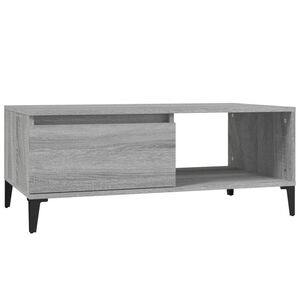 vidaXL Soffbord gr&aring; sonoma 90x50x36,5 cm konstruerat tr&auml;