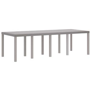vidaXL Tr&auml;dg&aring;rdsbord Ljusgr&aring; 250 x 100 x 73 cm konstrotting