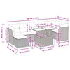 vidaXL Loungegrupp för trädgården med dynor 8 delar svart konstrotting