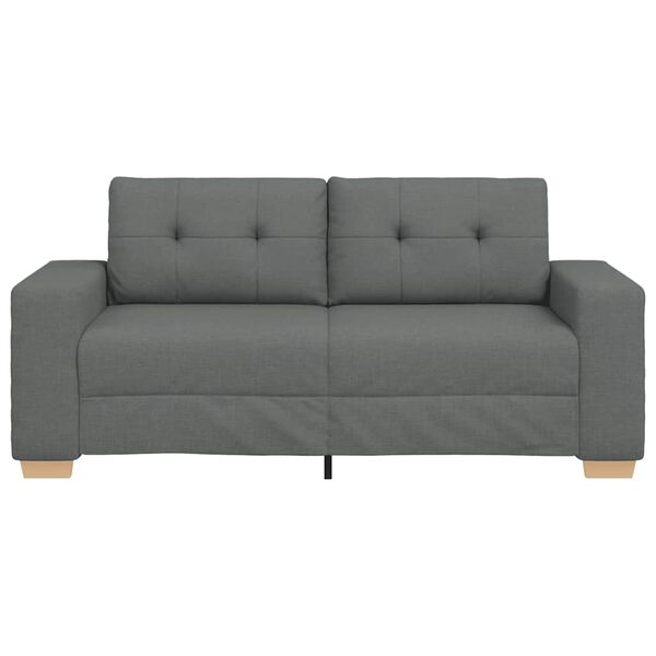 vidaXL Loveseat soffa m&ouml;rkgr&aring; 180x77x82 cm tyg