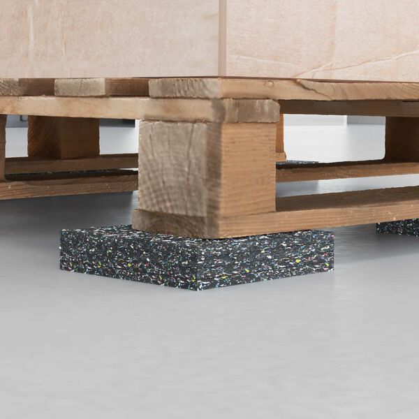 vidaXL Gummirulle Svart Gummi