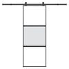 vidaXL Skjutd&ouml;rr med beslagset h&auml;rdat glas och aluminium 76x205 cm