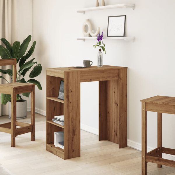 vidaXL Barbord med st&auml;ll artisian ek 95x47x103,5 cm konstruerat tr&auml;