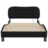 vidaXL Bed Frame with LED without Mattress "Hvar" Black 100x200 cm Fabric
