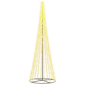 vidaXL LED Julgran EKENAS 485 cm 3000 LED-lampor Varmvit St&aring;l Svart