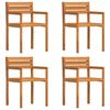 vidaXL Trädgårdsstolar 4 st 50x53x80 cm massivt trä akacia