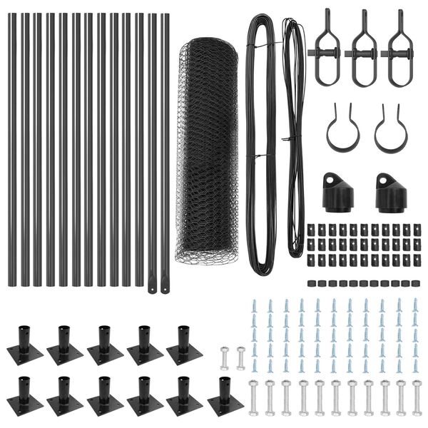vidaXL St&auml;ngselstolpe Gr&aring; 25 x 0,5 m (25 mm mesh) St&aring;l