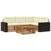 vidaXL Utomhussoffset 5 pcs Naturlig och Gr&auml;dde 79 x 79 x 37 cm
