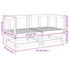 vidaXL Hörnsektion till trädgårdssoffa 2 st impregnerad furu