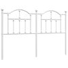 vidaXL Huvudgavel metall vit 135 cm