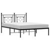 vidaXL S&auml;ngram med huvudgavel metall svart 140x190 cm