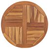 vidaXL Bordsskiva i massiv teak rund 2,5 cm 70 cm
