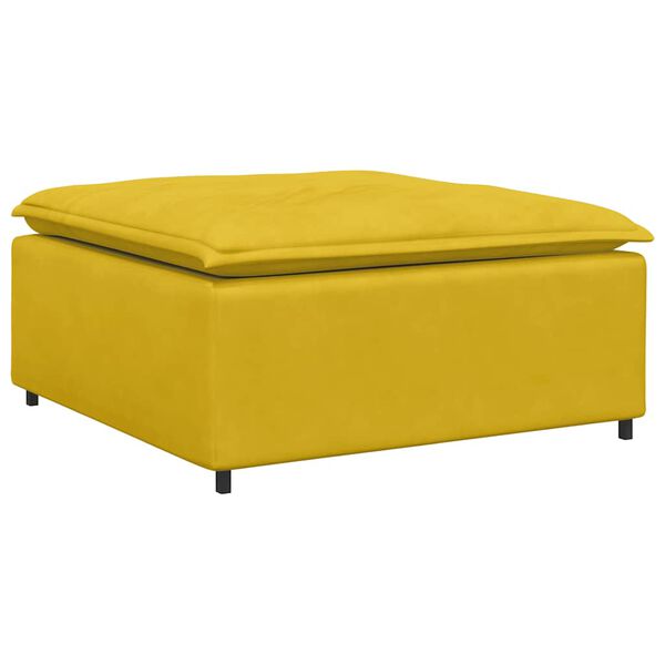 vidaXL Modulsoffa fotpallsmodul gul 100x100x48 cm