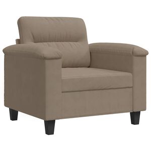 vidaXL F&aring;t&ouml;lj taupe 60 cm mikrofibertyg