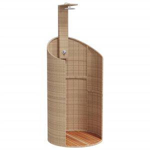 vidaXL Utedusch beige 100x100x241,5 cm konstrottning och akaciatr&auml;