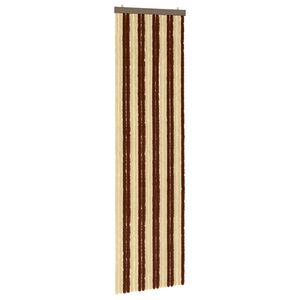 vidaXL Insektsgardin Chenille Brun och beige 56 x 200 cm 100% PP