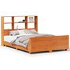 vidaXL S&auml;ngram utan madrass vaxbrun 150x200 cm massiv furu