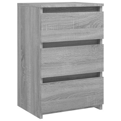 vidaXL Sängbord 2 st grå sonoma 40x35x62,5 cm konstruerat trä