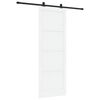 vidaXL Skjutd&ouml;rr Vit och svart 83 x 232 cm Massiv furu