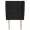 vidaXL S&auml;nggavel med kanter svart 83x23x118/128 cm sammet