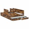 vidaXL Förvaringssängram med låda Rökt ek 160 cm Konstruerat trä