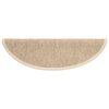 vidaXL Trappmattor 15 st 56x17x3 cm ljusbeige halvrunda
