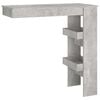 vidaXL Barbord v&auml;ggmonterat betonggr&aring; 102x45x103,5 cm konstruerat tr&auml;