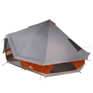 vidaXL Tipi T&auml;lt med tak Gr&aring; och orange 680 x 430 x 270 cm taffeta