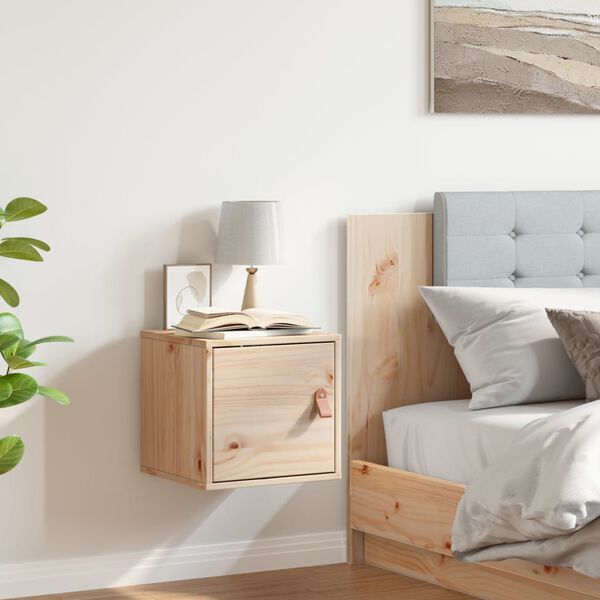 vidaXL V&auml;ggsk&aring;p 31,5x30x30 cm massivt tr&auml; furu